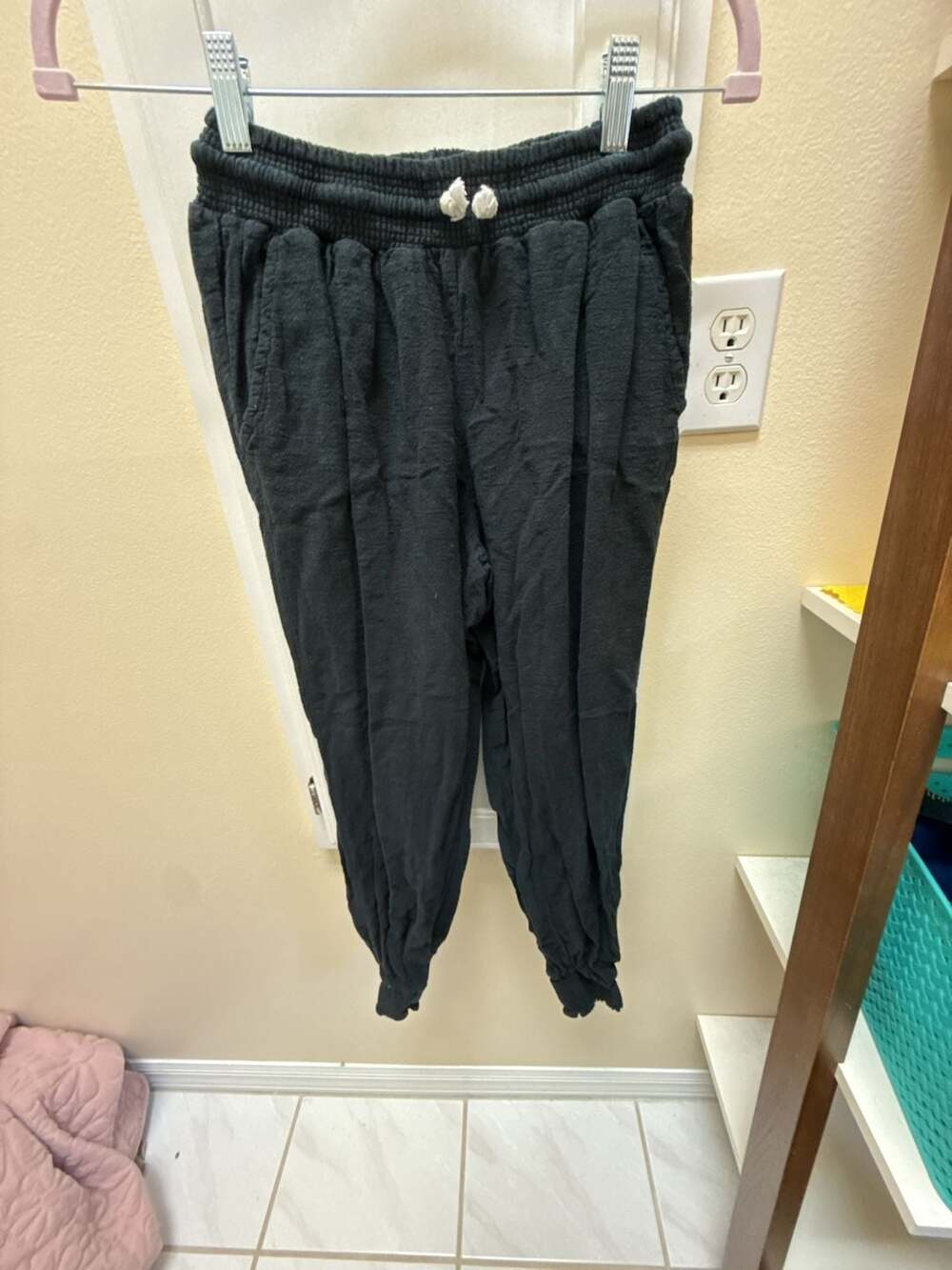 Ocean Drive Women's Textured Cotton Harem Jogger Pants